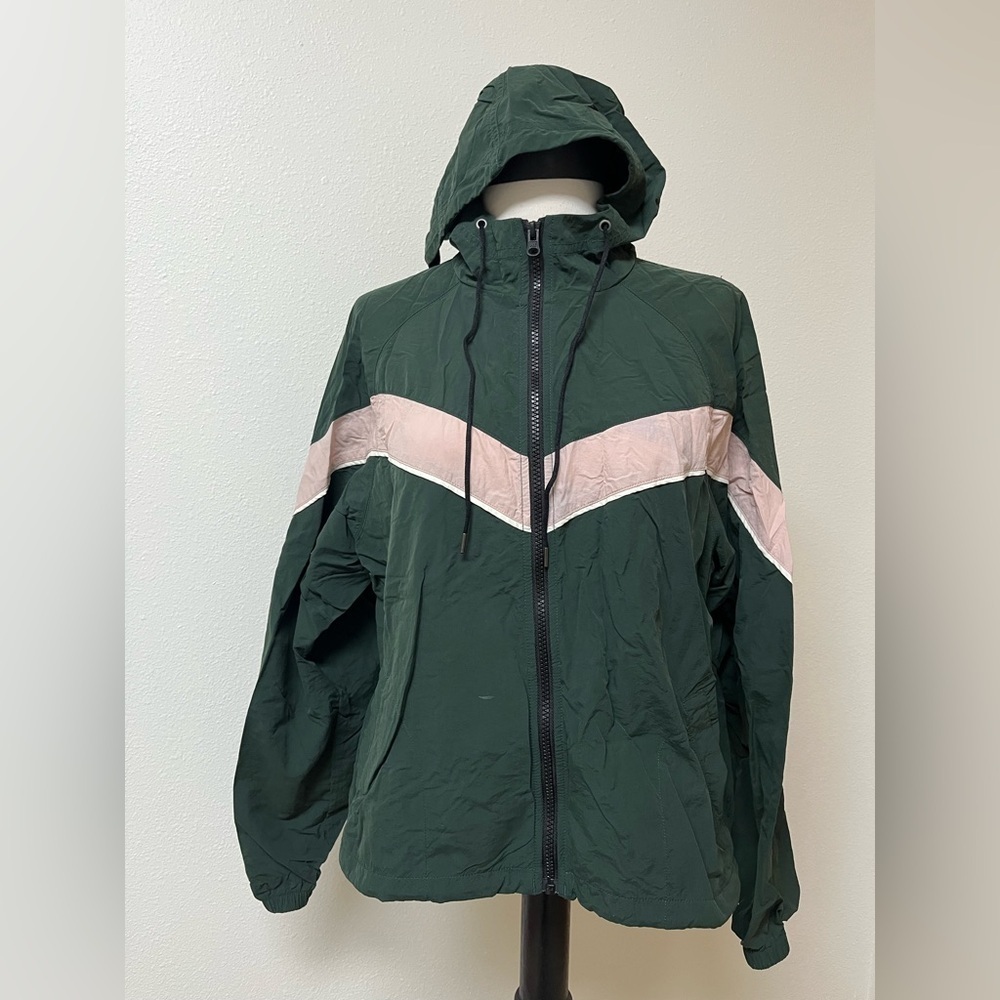 American Eagle green wind breaker Jacket women’s size medium - Picture 1 of 3